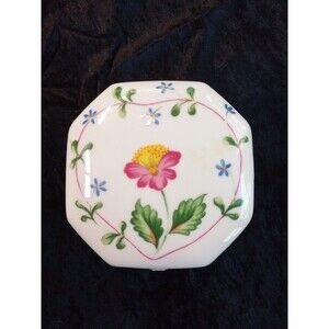Vintage Schmid Musical Collectible “April love“ octagonal trinket box, No. 447